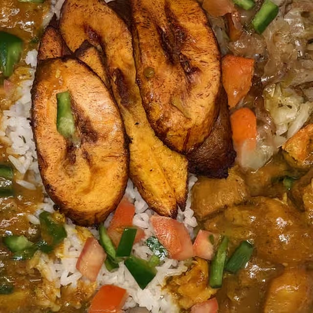 Curry Shrimp Roti.