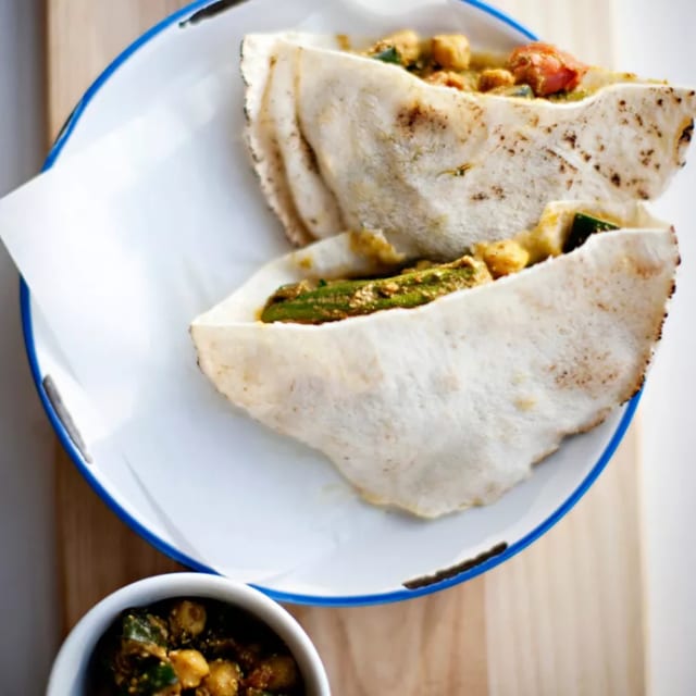Curry Vegetable Roti.