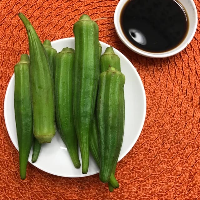 Steamed Okra.