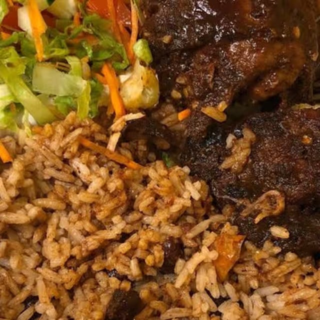Jerk BBQ Chicken Platter.